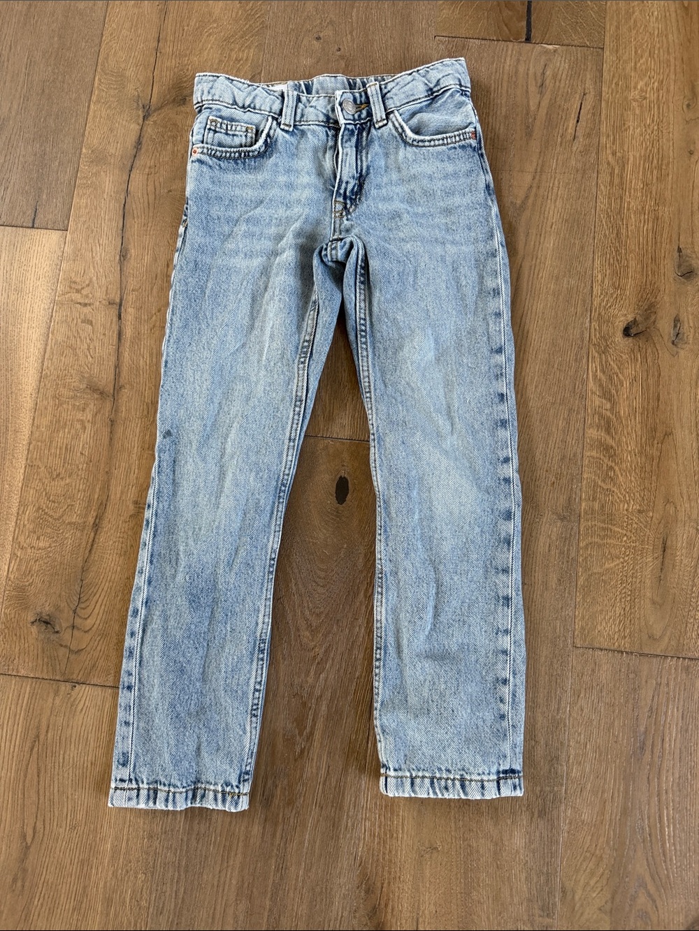 Zara Light Wash Boys Straight-Leg Jeans